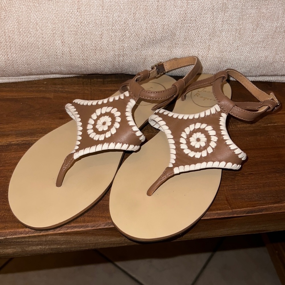 Jack Rogers Maci Sandal in Cognac 6 M